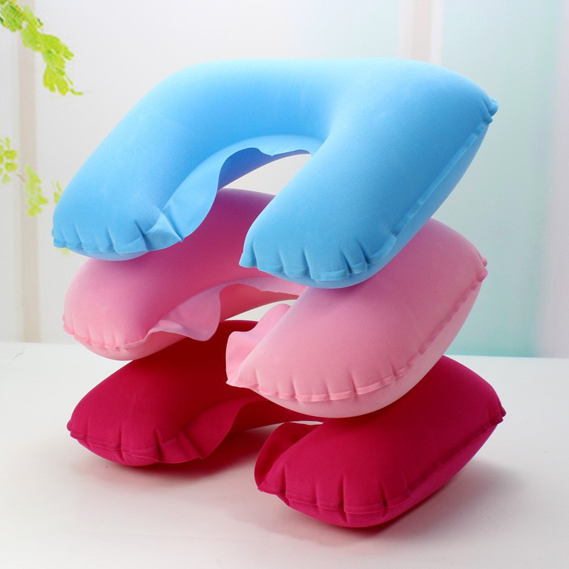Gối Hơi Chữ Nhật, Chữ U Kê Cổ Đi Tàu Xe, Máy Bay