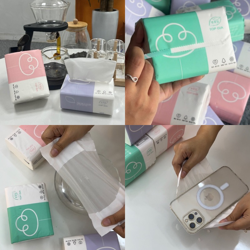 Giấy ăn giấy top gia, giấy rút hàng cao cấp