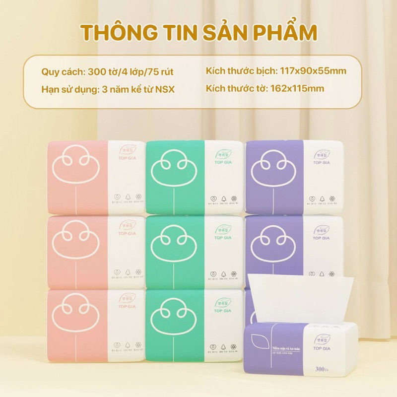 Giấy ăn giấy top gia, giấy rút hàng cao cấp