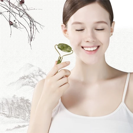 Đá lăn mặt massage 2 đầu, lăn mặt, cổ ,mắt, vai gáy - Cây lăn massage đá tự nhiên
