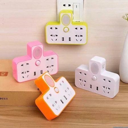 Ổ CẮM ĐIỆN ĐA NĂNG CÓ CỔNG SẠC USB KÈM ĐÈN NGỦ RẮC 3 CHÂN