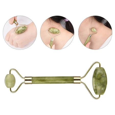 Đá lăn mặt massage 2 đầu, lăn mặt, cổ ,mắt, vai gáy - Cây lăn massage đá tự nhiên