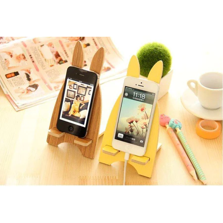 Giá đỡ điện thoại gỗ hình thú hình thỏ cute