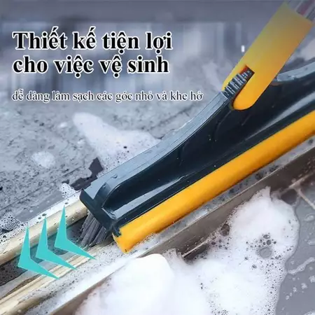 Chổi cọ nhà vệ sinh có thiết kế chổi cọ sàn và gạt nước đa năng 2 trong 1[2in1]