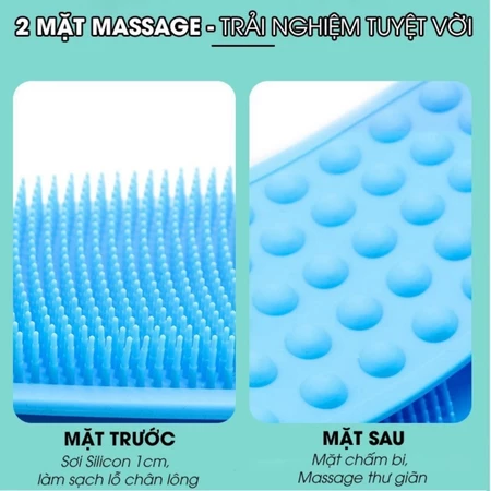 Dây đai chà lưng masage silicon 2 mặt