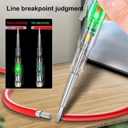 Bút thử điện cảm ứng thông minh 2 đèn led đo thông mạch/dây điện đứt ngầm