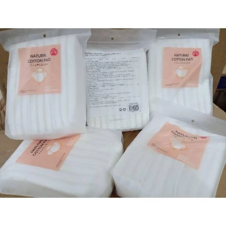 Bông tẩy trang Nhật 3 lớp 222 miếng Natural Cotton Pad