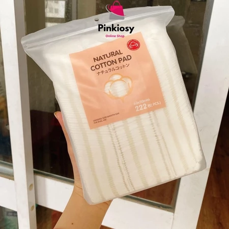 Bông tẩy trang Nhật 3 lớp 222 miếng Natural Cotton Pad