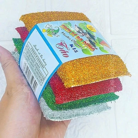 Bộ 4 miếng rửa chén kim tuyến DONG DUONG đa năng siêu sạch cao cấp